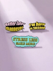 1 chiếc trâm cài áo hình chữ sáng tạo, ghim giày bằng hợp kim hình giọt dầu, phụ kiện túi đựng quần áo, quà tặng thú vị cho bạn bè - Nhiều màu - Xem 6