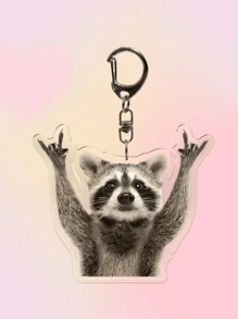 1 个摇摆浣熊钥匙扣：有趣可爱的浣熊钥匙扣，是包包配饰、珠宝爱好者的完美礼物。非常适合男朋友、女朋友、家庭成员、派对礼物、动物主题手机装饰等。 - 彩色 - 查看 10