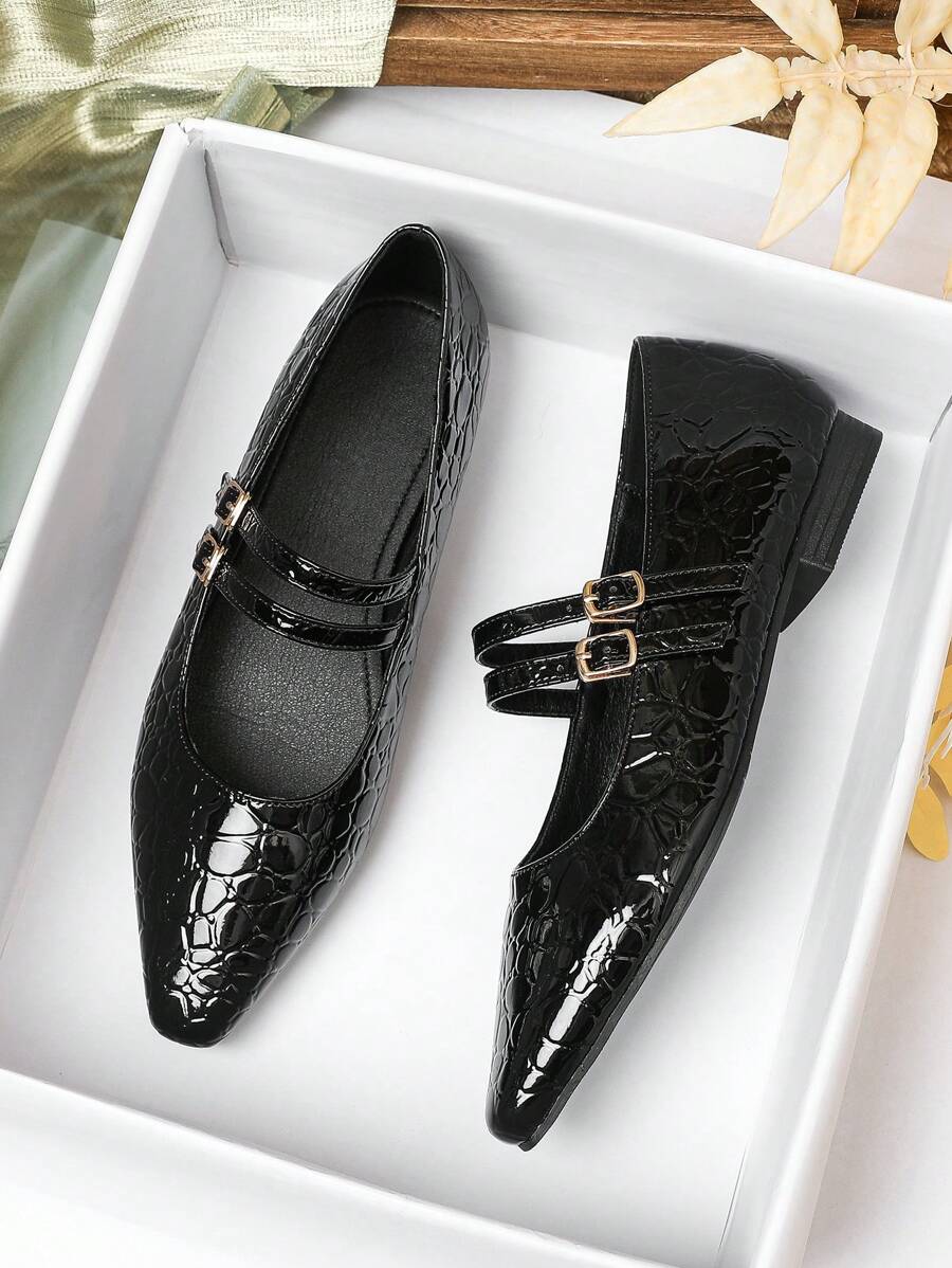 Chaussures plates à bout carré pour femmes, rouges, bordeaux, rouges d'Angola, nouvelles mocassins pour l'automne/hiver 2024, chaussures Oxford à semelle souple et décontracé, grandes tailles 41-42
