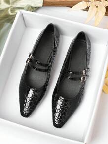 Chaussures plates à bout carré pour femmes, rouges, bordeaux, rouges d'Angola, nouvelles mocassins pour l'automne/hiver 2024, chaussures Oxford à semelle souple et décontracé, grandes tailles 41-42