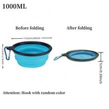 New 350ML/1000ML Dog Bowl Portable Collapsible Silicone Drinking Feeding Bowls Outdoor Travel Cat Food Container Pet Products