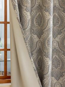 1 件欧式奢华数码印花提花遮光窗帘