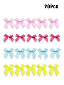 20 件蝴蝶结装饰配件多功能休闲混搭棒球帽、无檐小便帽、渔夫帽、草帽、高顶礼帽等 - 20Pcs - 查看 19