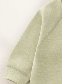 Baby Boy's Comfortable Warm Jumpsuit With Cartoon Embroidery Pattern, Front Button Closure - Green - View 4