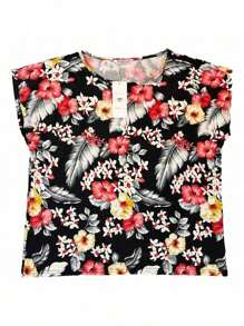 Florida Plus Size Blouse Super Comfortable Polyester 306 - 黑色 - 查看 1