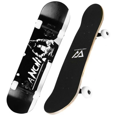 Tabla de skate patineta con ruedas de luz LED, regalo de navidad diseños unicos