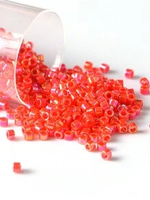 1,6 mm 11/0 Délica Perles 10g Perles de verre iridescentes arc-en-ciel couleur Japon 11/0 Délica Perles pour bracelet fabrication de bijoux