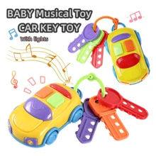 1pc Infant Simulation Car Key Toy With Music, Sound, And Lights, With Movable Wheels For Early Education And Playtime, Detachable Key Design Suitable For Boys And Girls (Some Parts Randomly Colored) - Musical Key Toys - View 2