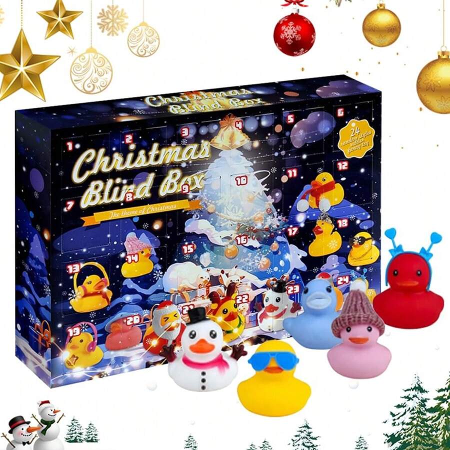 Rubber Duck Advent Calendar 2024,24 Days Christmas Countdown Advent