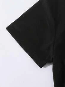 Fat Girls Keep Their Distance Meme T-Shirt 100% Cotton - Black - View 2