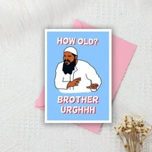 有趣的卡片，生日卡片，旧卡片，给好朋友的生日礼物，生日快乐有趣的问候，有趣的生日卡片 - 多色 - 查看 5