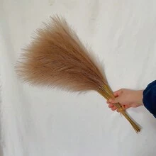 100pcs Artificial Cattail Reeds, 1pc Fake Cattail Reed Decorative Plant For Art Decoration - Multicolor - View 21