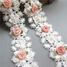 1 ياردة من الشريط المطرز المطرز قماش التطريز مزينة للحرف اليدوية فساتين الزفاف ملابس الديكور