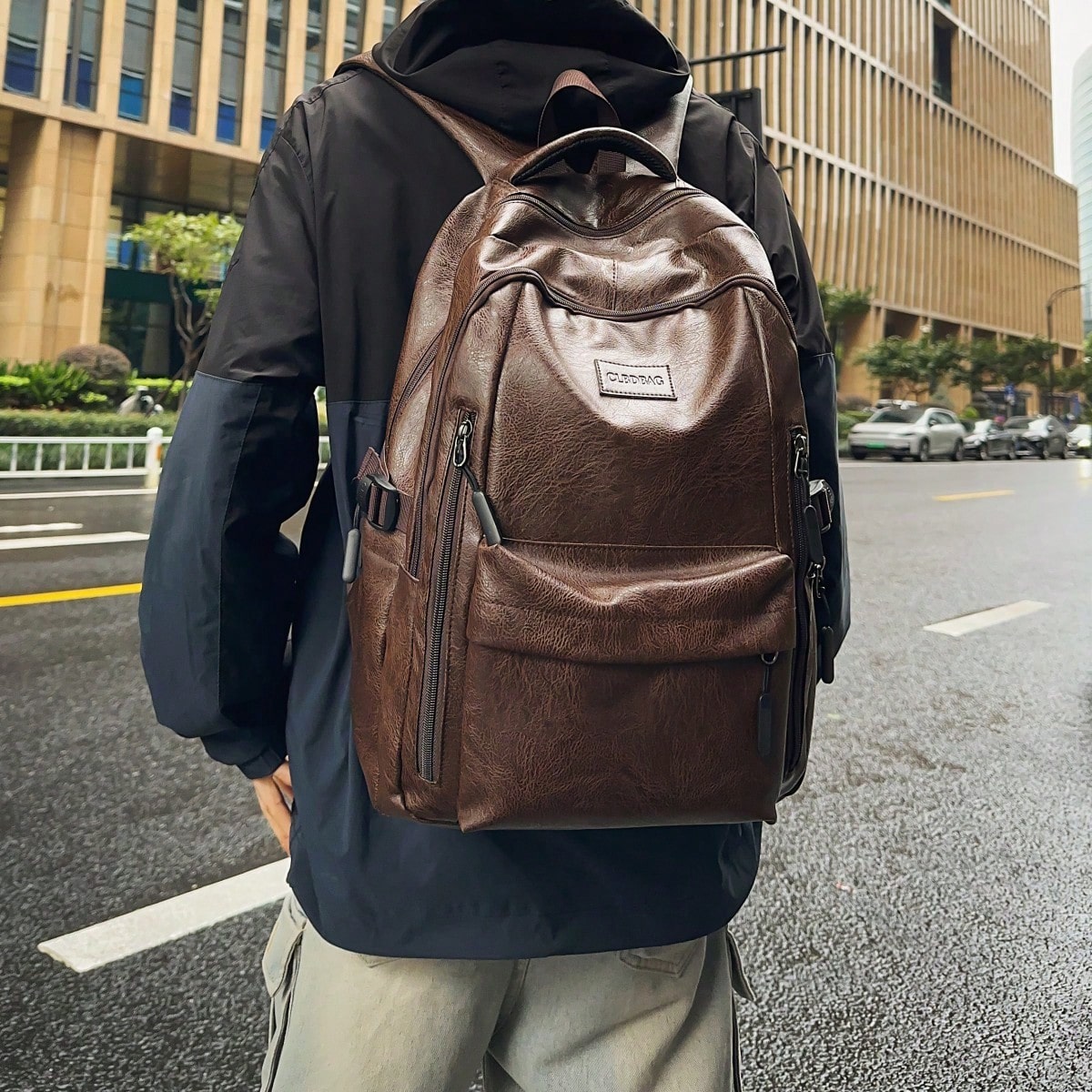 Mochila estilo retro que cabe computadoras portátiles de 16 pulgadas, mochila de gran capacidad para negocios, trabajo, universidad, viajes, uso casu