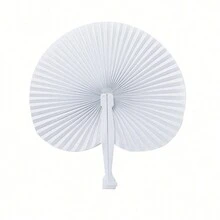 12pcs Wedding White Heart Shaped Round Paper Fan, White Bulk Foldable Handheld Fan, Wedding Decoration With Heart Shaped Organ Fan With Plastic Handle For Wedding Birthday Guest Party Favors DIY, Romantic Wedding Decorative Paper Fans: The Perfect Prop To Enhance Your Wedding, Wedding Decor, Wedding - Multicolor - View 17
