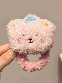 2 cái/bộ dây buộc tóc gấu hoạt hình nhồi bông, phụ kiện tóc mùa thu/đông - Nhiều màu - Xem 3