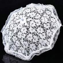 1pc Random Floral Pattern Photography Studio Prop Umbrella, Lace & Flower Design, Small Size Wedding Decor Craft Umbrella Summer Cooling,Beach,Travel