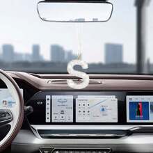 1 chiếc mặt dây chuyền hình trái tim rỗng đính đá Rhinestone hình chữ A trang trí gương chiếu hậu ô tô, mặt dây chuyền hình trái tim rỗng đính đá Rhinestone mới - Một cỡ - Xem 21