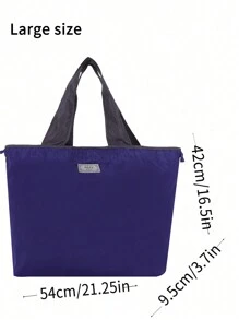 Fashionable Large Capacity Travel Shopping Bag Foldable Handbag - Royal Blue - View 5