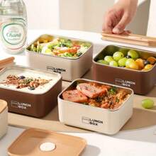 Stainless Steel Lunch Box, Large Capacity Sealed Bento Box, Food Storage Container For Students & Office Workers, Microwave Friendly Rectangular Meal Prep Box,School Supplies