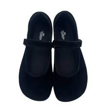 Tipsietoes 2024 Sprinng Autumn Barefoot Cow Suede Genuine Leather Women Ballerina  With Zero Drop Flat Soft Sole  Wider Toe Box - 灰色的 - 查看 2