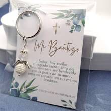 Llaveros para bautizo recuerdos de angel color blanco - BLANCO 20 PIEZAS - Ver 5