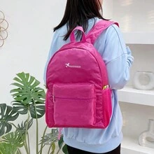 Balo du lịch thời trang dành cho nữ có thể gấp gọn - Hồng - Xem 4