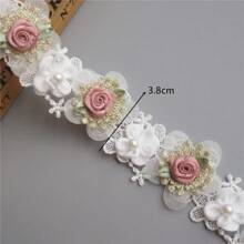 1 ياردة من الشريط المطرز المطرز قماش التطريز مزينة للحرف اليدوية فساتين الزفاف ملابس الديكور