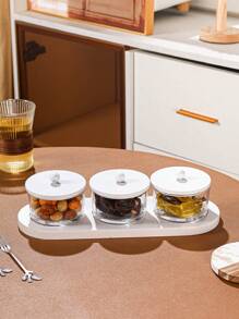 1 Set multifunktionale Aufbewahrungsgläser, Tabletts für Getreide, Süßigkeiten, Kekse, Brot, geeignet für Outdoor, Hochzeit, Party, Geschenke, Geburtstage