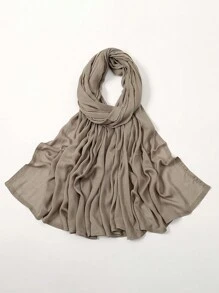 1 件女士头巾纯色宽边轻质透气头巾围巾，适合所有季节头巾，适合阿巴亚面纱服装 - 純色 - 查看 29