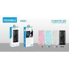 Nuevo banco de energía portátil 7500mAh gran capacidad pantalla digital powerbank carga rápida USB suministros camping oficina carga dispositivos electrónicos viaje compacto resistente - Celeste - Ver 8