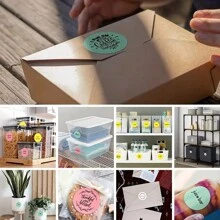 2 英寸彩色热敏标签贴纸，每卷 600 张，兼容 M110/M120/M220，适用于家庭和办公室的 DIY 条码徽标 - 彩色 - 查看 3