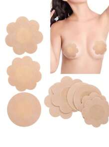 10/50/100片一次性乳贴。花瓣型隐形胸贴。防凸点。透气超薄无纺布乳贴。无缝透气自粘隐形胸罩。女士内衣及内衣配件。低胸晚礼服。胸罩。内衣配件。防露乳贴。婚纱摄影用品。婚纱服饰配件。 - 彩色 - 查看 2