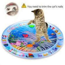 1pc Inflatable Pet Slapping Water Mat, Cat Dog Crawl Paw Pad, Pet Toy - Multicolor - View 6