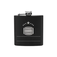 1pc 6oz Customized Stainless Steel Flask, Personalized Groomsman/Usher/Groom Gift, Wedding Gift Idea, Father's Day, Groomsmen Flask, Men's Party Gift, Drinking Gift - Black - View 10