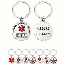 Thẻ ID vật nuôi bằng thép không gỉ bạc khắc tùy chỉnh có biểu tượng cảnh báo y tế - Cá nhân hóa với tên, số điện thoại và địa chỉ - Thẻ chống thất lạc bền cho chó - Nhiều màu - Xem 8
