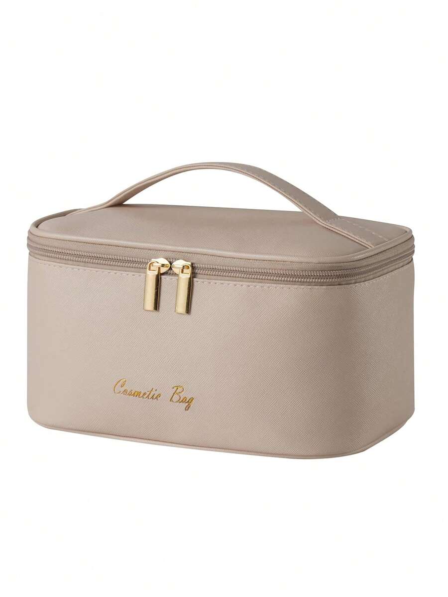 Women's Portable Travel Makeup Bag With Compartments, Can Hold Makeup Brushes, Waterproof PU Material, Suitable For Outdoor Travel, Can Also Be Used As Cosmetic Bag, Skincare Bag, And Toiletry Bag - Multicolor - View 1