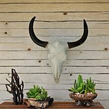 1 件时尚树脂鹿头骨墙饰，适合室内和室外，完美的感恩节礼物 - 彩色 - 查看 5