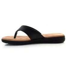 Beira Rio COMFORTFLEX WOMEN'S SANDAL 2480403 ANATOMICAL ORTHOPEDIC FLAT SHOE - màu đen - Xem 3