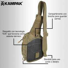 Pechera Multiusos Kampak KR07 Táctica Compacta de Gran Capacidad Multicompartimentos - Caqui - Ver 5