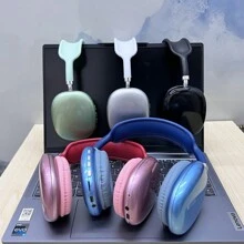 P9 Pro Max 蓝牙耳机头戴式手机无线相机游戏音乐耳机通用适用于 Apple iPhone、iPad、笔记本电脑、适用于 IOS/Android 用户、适合家人、朋友、儿童、生日、圣诞节、冬季、节日的礼物 立体声适用于旅行工作笔记本电脑手机、降噪多功能耳机、无线模式、收音机模式、可接听电话、大电池续航时间长、稳定的无线信号传输 - 黑色 - 查看 4