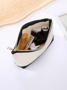 Customized Flower Text, Lightweight Canvas Waterproof Zipper For Opening Red Envelopes, Large Capacity Coin Wallet, Pen Case, Suitable For Shopping, Dating, Vacation, Travel, Festivals, Parties, Gifts, Suitable For Giving To Ladies, Mothers, Teachers, Nurses, Etc - Multicolor - View 4