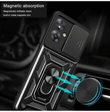 Realme Note 60 Case Protector Rugged Case Ring + Mica - màu đen - Xem 5