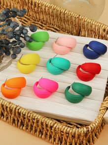 9 Của Đầy màu sắc Hình dạng Bông tai stud - Nhiều màu - Xem 6