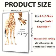 Thiệp sinh nhật hươu cao cổ đáng yêu - Hoàn hảo cho những người yêu thiên nhiên, mẹ, bạn bè và bà - Ý tưởng quà tặng độc đáo và sáng tạo, Thiệp vui nhộn, Thiệp quà tặng, Thiệp cảm ơn, Valentine, Đám cưới - Nhiều màu - Xem 2