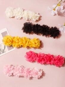 1pc Flower Decor Baby Girl Headband, Suitable For Daily Use And Holiday Matching - Multicolor - View 4