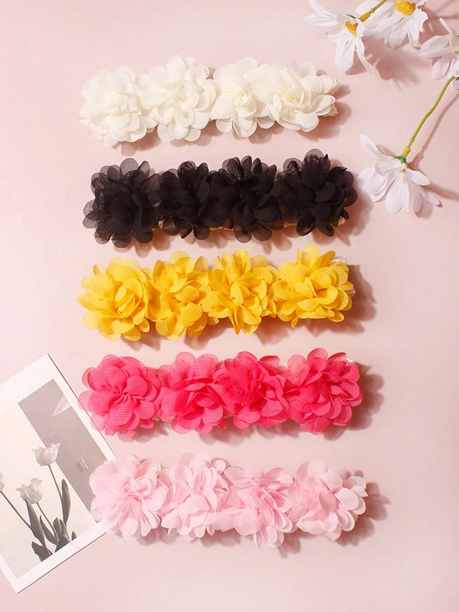 1pc Flower Decor Baby Girl Headband, Suitable For Daily Use And Holiday Matching - Multicolor - View 1