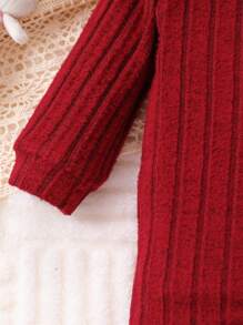 2 Pcs/Set Baby Girls Red Plush Thickened Jumpsuit