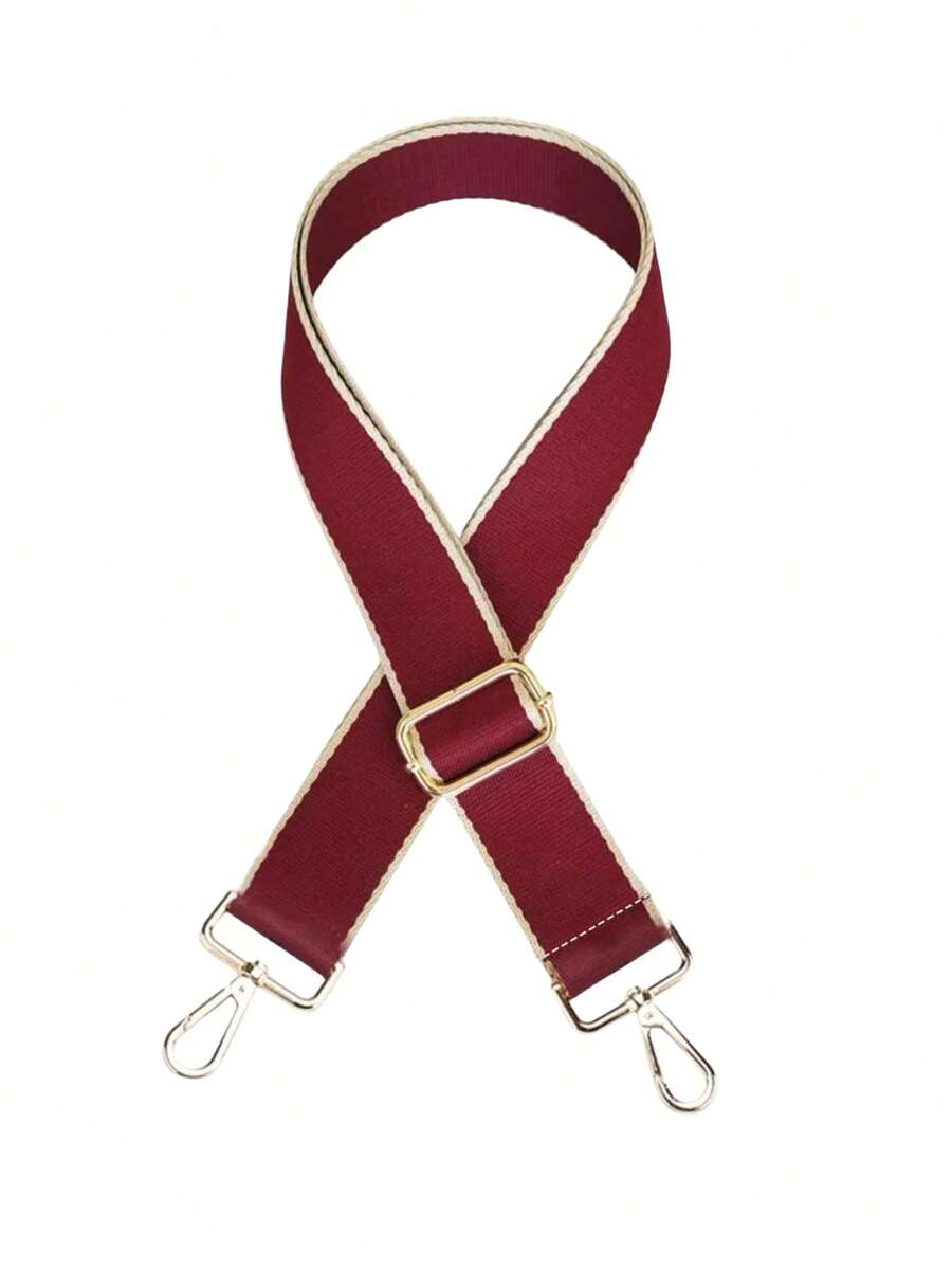 Guitar Style Adjustable Canvas Shoulder Strap With Replacement Shoulder Strap Wallet Chain Bag Crossbody Bag Wide Strap Handbag And Replacement Waist Belt - Burgundy - View 1