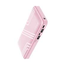 Nuevo banco de energía portátil 7500mAh gran capacidad pantalla digital powerbank carga rápida USB suministros camping oficina carga dispositivos electrónicos viaje compacto resistente - Celeste - Ver 5